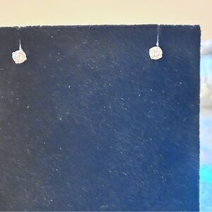 Elegant 14k champagne diamond stud earrings .20c each